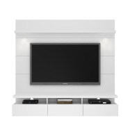 Manhattan Comfort 23752 Cabrini 1.8 Floating Wall Theater Entertainment Center in White Gloss